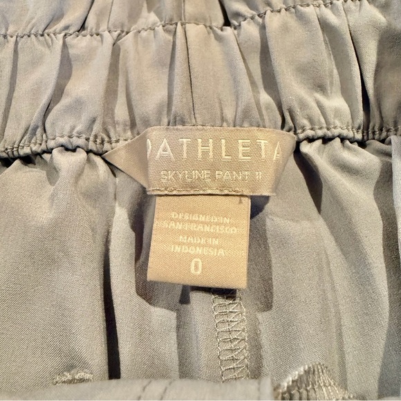 Athleta Skyline Pant II in Blue Star Paperbag Tie Waist Bow High Rise 0 530640 - Picture 6 of 11